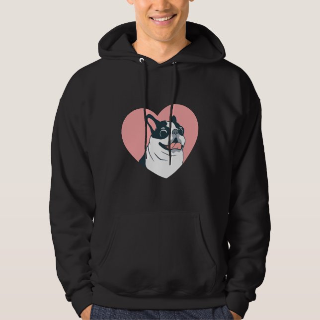 Boston Terrier Liebe 168 Hoodie (Vorderseite)