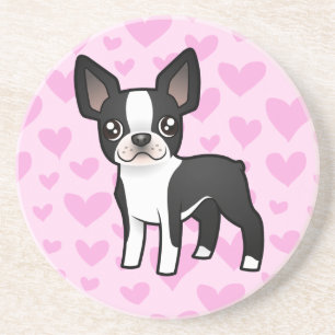 Boston-Terrier-Liebe Getränkeuntersetzer