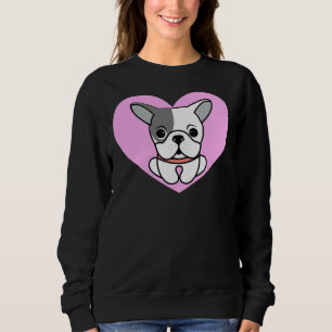 Boston Terrier Liebe Herz Sweatshirt