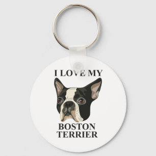 Boston-Terrier-Liebe Schlüsselanhänger