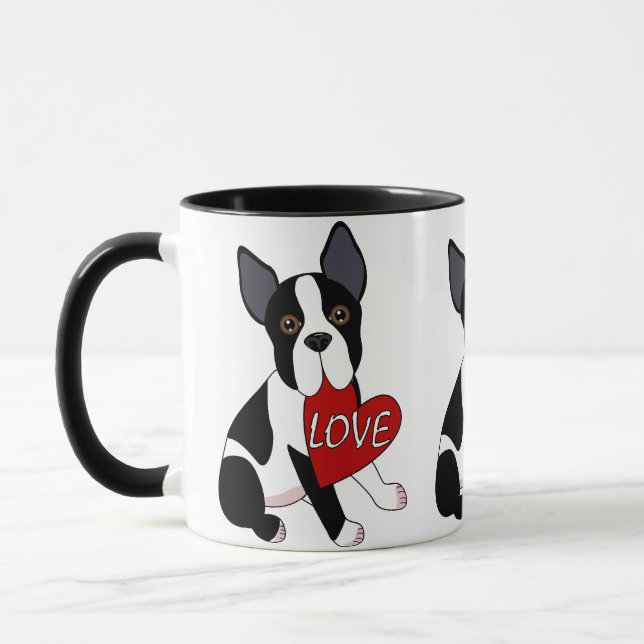 Boston-Terrier-Liebe Tasse (Links)