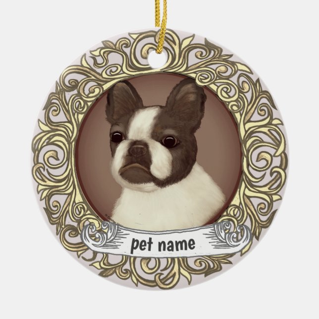 Boston Terrier Loving Memory Ornament (Vorne)