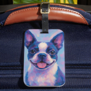 Boston Terrier Luggage Tag Gepäckanhänger