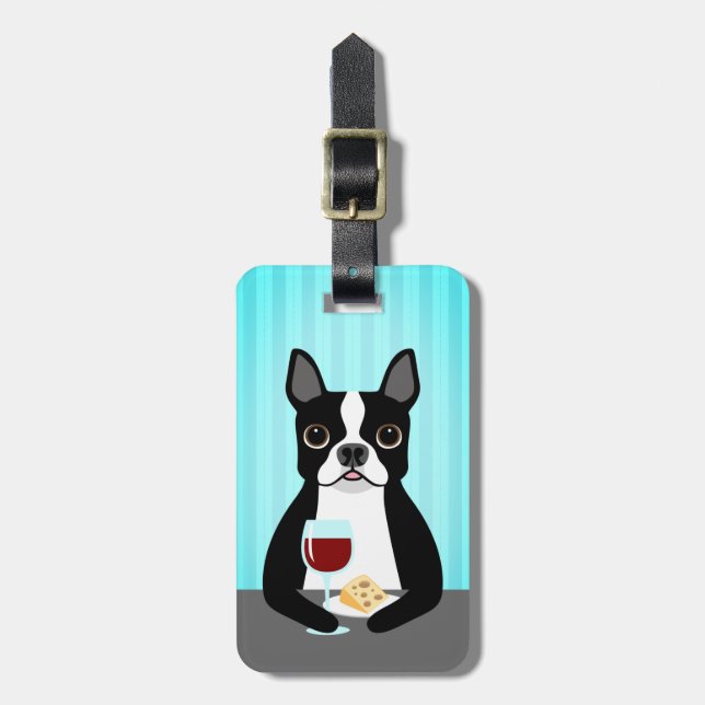 Boston Terrier Luggage Tags Gepäckanhänger (Vorderseite vertikal)