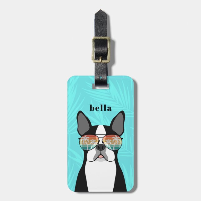 Boston Terrier Luggage Tags Gepäckanhänger (Vorderseite vertikal)
