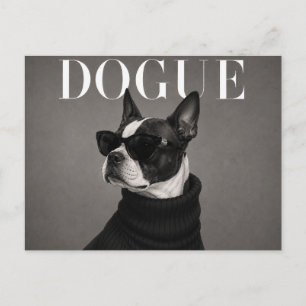 Boston Terrier Luxus-Editorial Postkarte