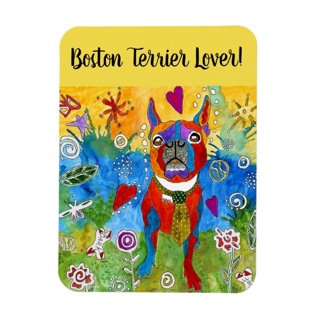 Boston Terrier Magnet 3"x4" (Vertical)