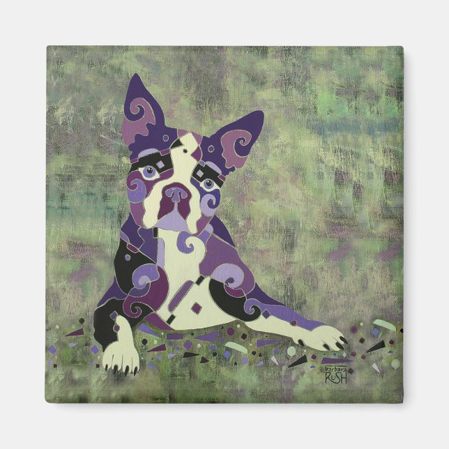 Boston Terrier Magnet für Ihren Kühlschrank (Vorne)