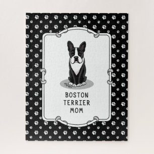Boston Terrier Mama (schwarz) - Niedlicher Hund