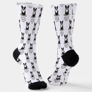 Boston Terrier Mama (schwarz) - Niedlicher Hund Socken