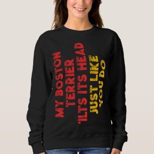 Boston Terrier Mama Vater Funny Dog Eigentümer Sweatshirt