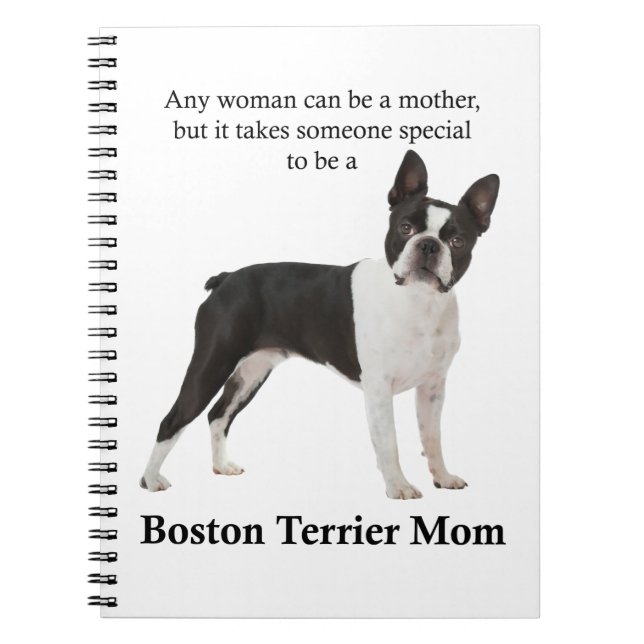 Boston Terrier Maman Carnet (Devant)