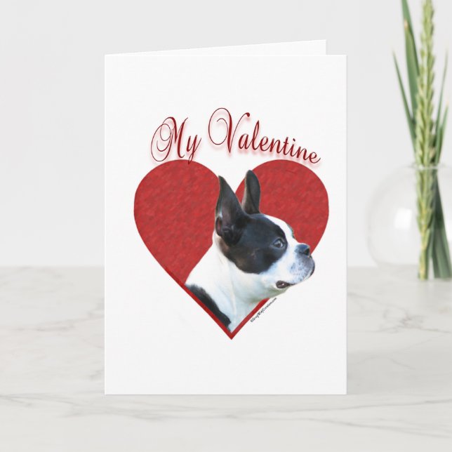 Boston Terrier mein Valentinsgruß Feiertagskarte (Vorderseite)