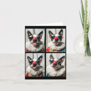 Boston Terrier mit Sungles Clown-Tiere Karte