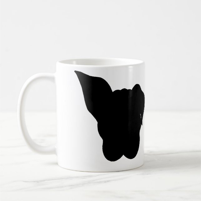Boston-Terrier, Mops, Wanzen-Liebe-Tasse Kaffeetasse (Links)