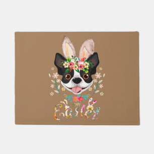 Boston Terrier Mutti, Boston Terrier Papa, Hundeli Fußmatte