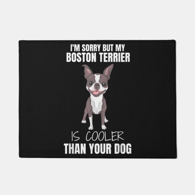 Boston Terrier Mutti, Boston Terrier Papa, Hundeli Fußmatte (Vorderseite)