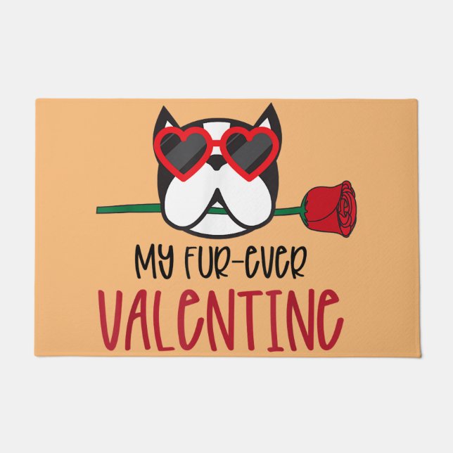 Boston Terrier Mutti, Boston Terrier Papa, Hundeli Fußmatte (Vorderseite)