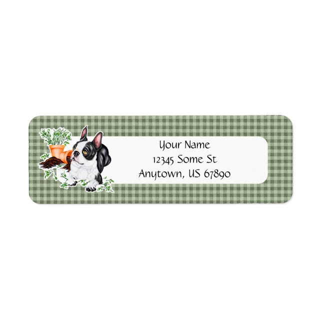 Boston Terrier Naughty Étiquettes (Devant)