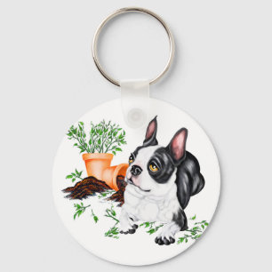 Boston Terrier Naughty Pup Schlüsselanhänger