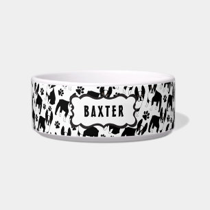 Boston Terrier Niedlich mit dem Namen Ihres Hundes Napf