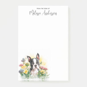 Boston Terrier Niedlich Puppy Personalisiert Dog L Post-it Klebezettel