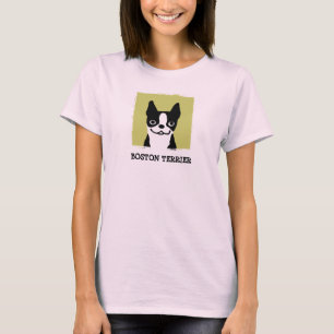 Boston Terrier  Niedliche Hundefläche T-Shirt
