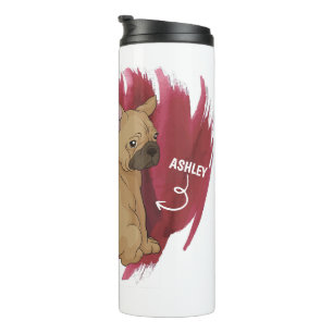 Boston Terrier Niedliches Geschenk für Hunde Vater Thermosbecher