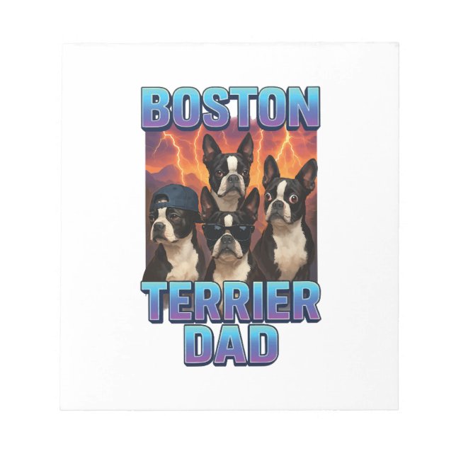 Boston-Terrier Notizblock (Vorderseite)