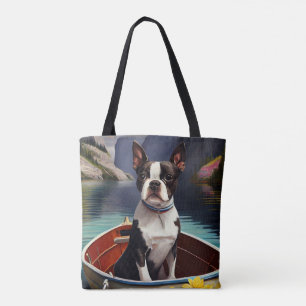 Boston Terrier on a Paddle: Ein Landschaftliches A Tasche