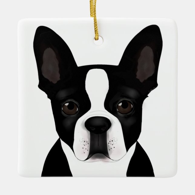 Boston Terrier Ornament (Vorderseite)