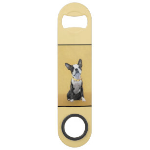 Boston Terrier Painting - Cute Original Dog Art
