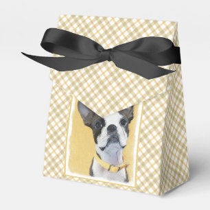 Boston Terrier Painting - Niedliche Original Dog A Geschenkschachtel