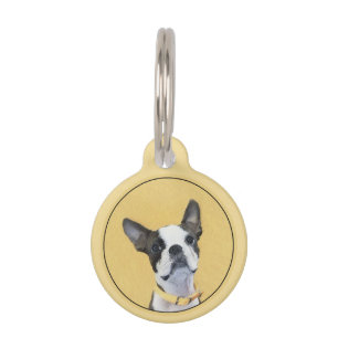 Boston Terrier Painting - Niedliche Original Dog A Haustiermarke