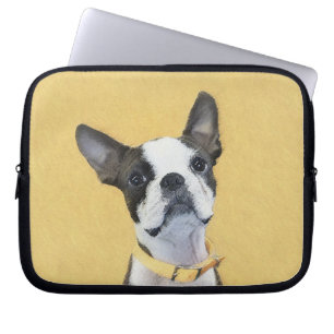 Boston Terrier Painting - Niedliche Original Dog A Laptopschutzhülle