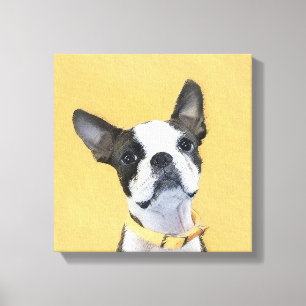 Boston Terrier Painting - Niedliche Original Dog A Leinwanddruck