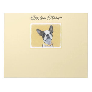 Boston Terrier Painting - Niedliche Original Dog A Notizblock