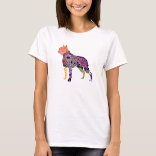 Boston-Terrier-Patchwork-Haustier-T - Shirt