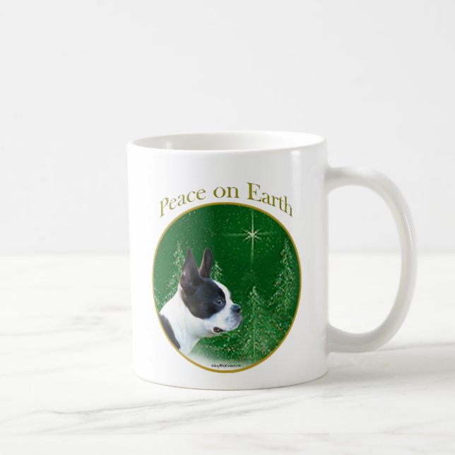 Boston Terrier Peace Kaffeetasse (Rechts)
