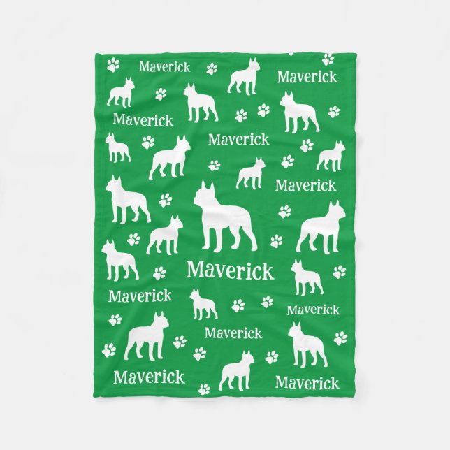 Boston Terrier Personalisiert Blanket Fleecedecke (Vorderseite)