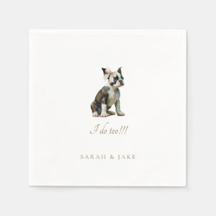 Boston Terrier Pet Wedding Napkins Serviette
