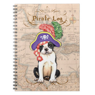 Boston Terrier Pirate Notizblock