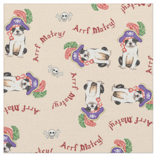 Boston Terrier Pirate Stoff