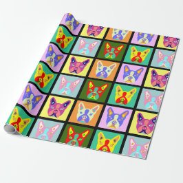 Boston-Terrier-Pop-Kunst Geschenkpapier