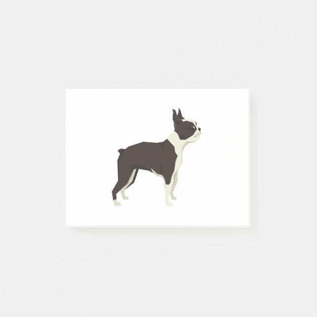 Boston Terrier Post-it Klebezettel (Vorderseite)