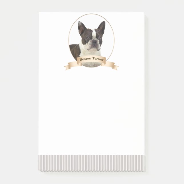Boston Terrier Post-It-Notes Post-it Klebezettel (Vorderseite)