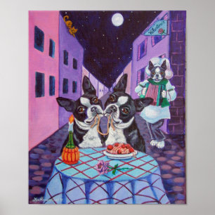 Boston Terrier Print Poster