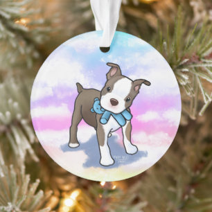 Boston Terrier Puppy Ornament