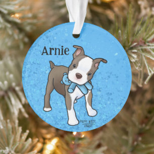 Boston Terrier Puppy Ornament