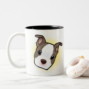 Boston Terrier Puppy Zweifarbige Tasse